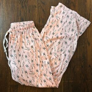 Hello Mello Pink Pajama Pants with Bottle Print, size S/M